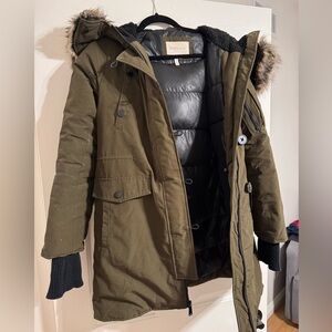 BCBGeneration army green winter coat